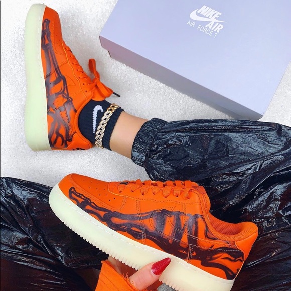 Air Force 1 Orange Skeleton - Picture 3 of 4
